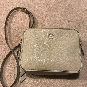 Tory Burch Robinson pebbled double zip crossbody